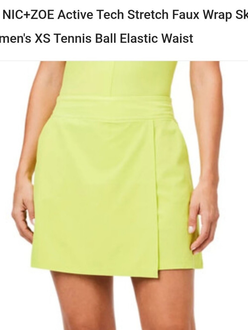 NIC+ZOE  Lime and Pale Yellow Athletic Skort Size XL